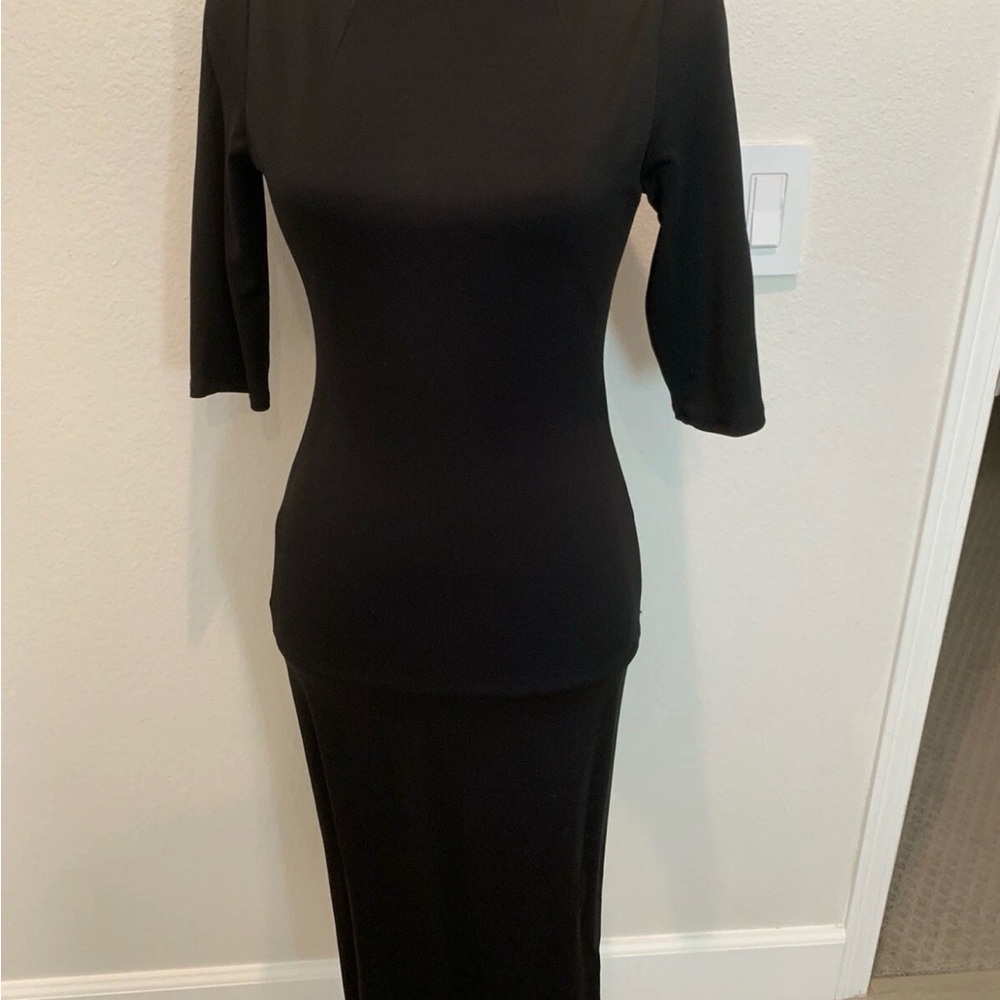 Alice + Olivia Classic Black Long Sleeve Dress